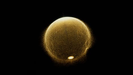 sphere with turbulent motion particles