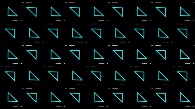 Blue Neon triangle seamless motion background