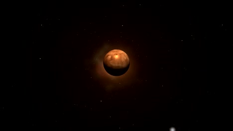 hacia el planeta marte en el espacio exterior