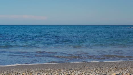 empty beach on the mediterranean sea