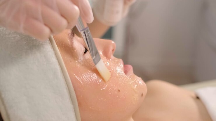 Professional face care procedures in the modern cosmetology clinic