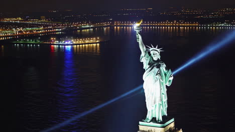 statue of liberty at night