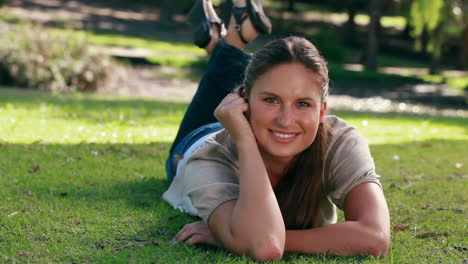 woman lying in the shade