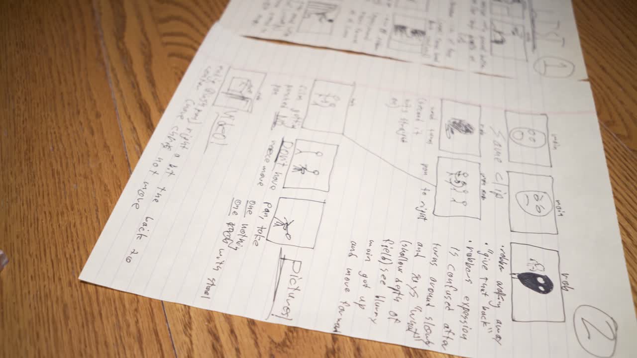 Storyboard Sketches and Notes