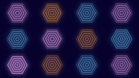 Neon-hexagons-pattern-on-black-gradient