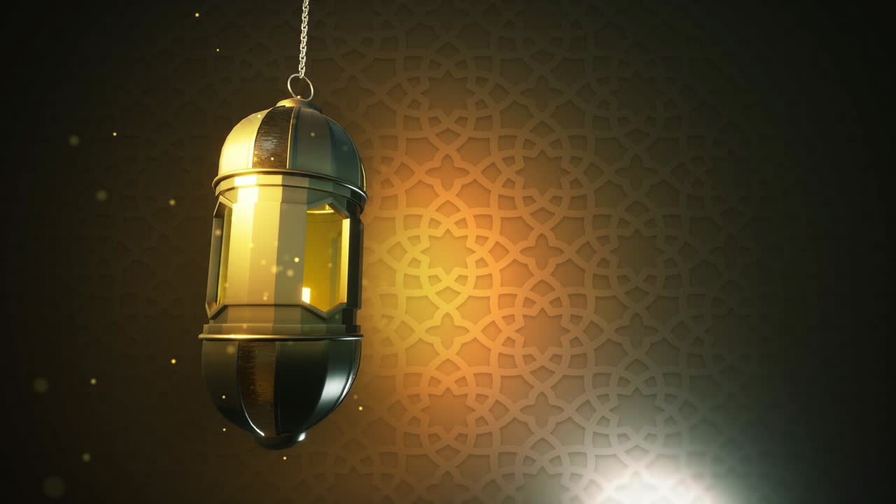 Sfondo di Lanterna del Ramadan, Rendering 3D