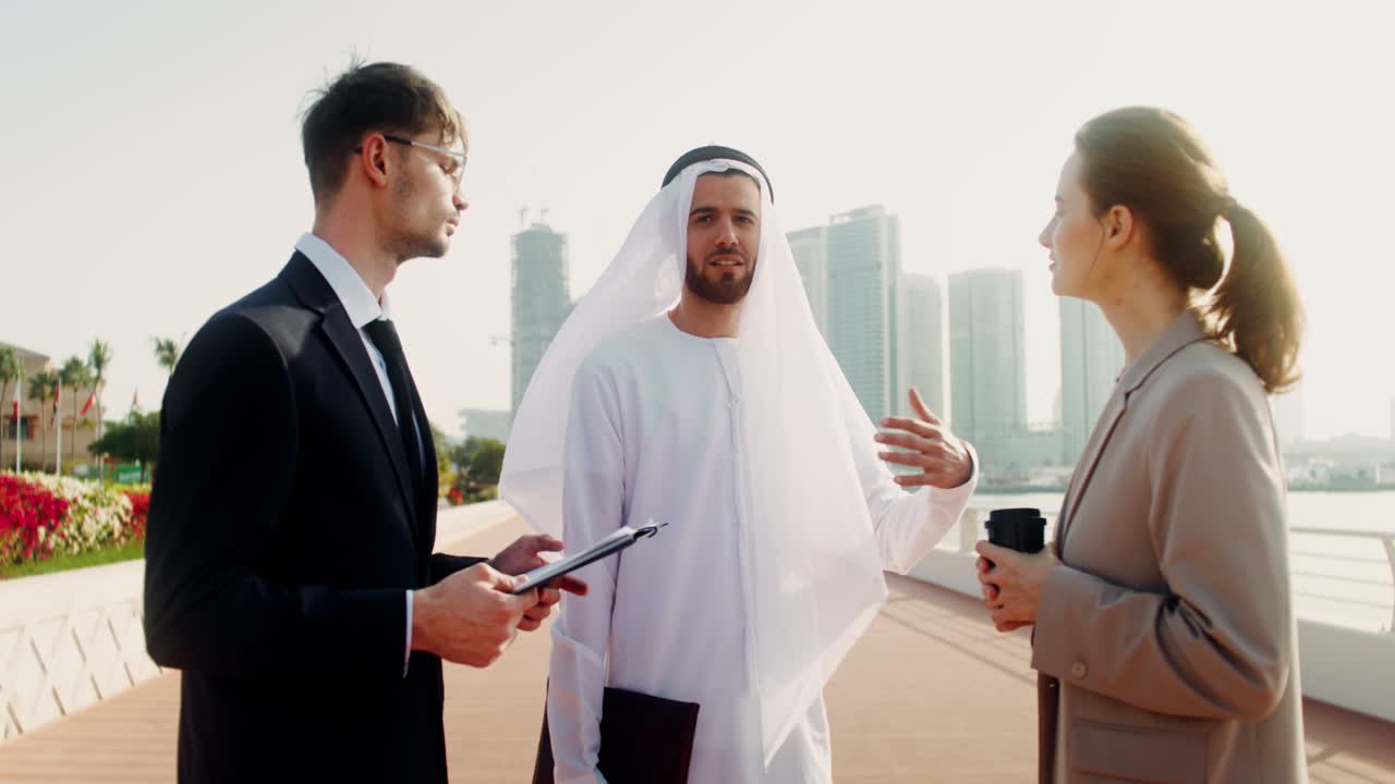 야외 비즈니스 회의