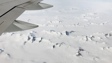 aerial view of snowy mountains in antarctica