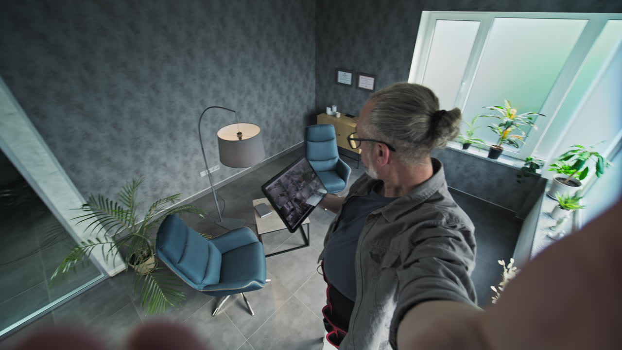 치료 세션 오버헤드 뷰