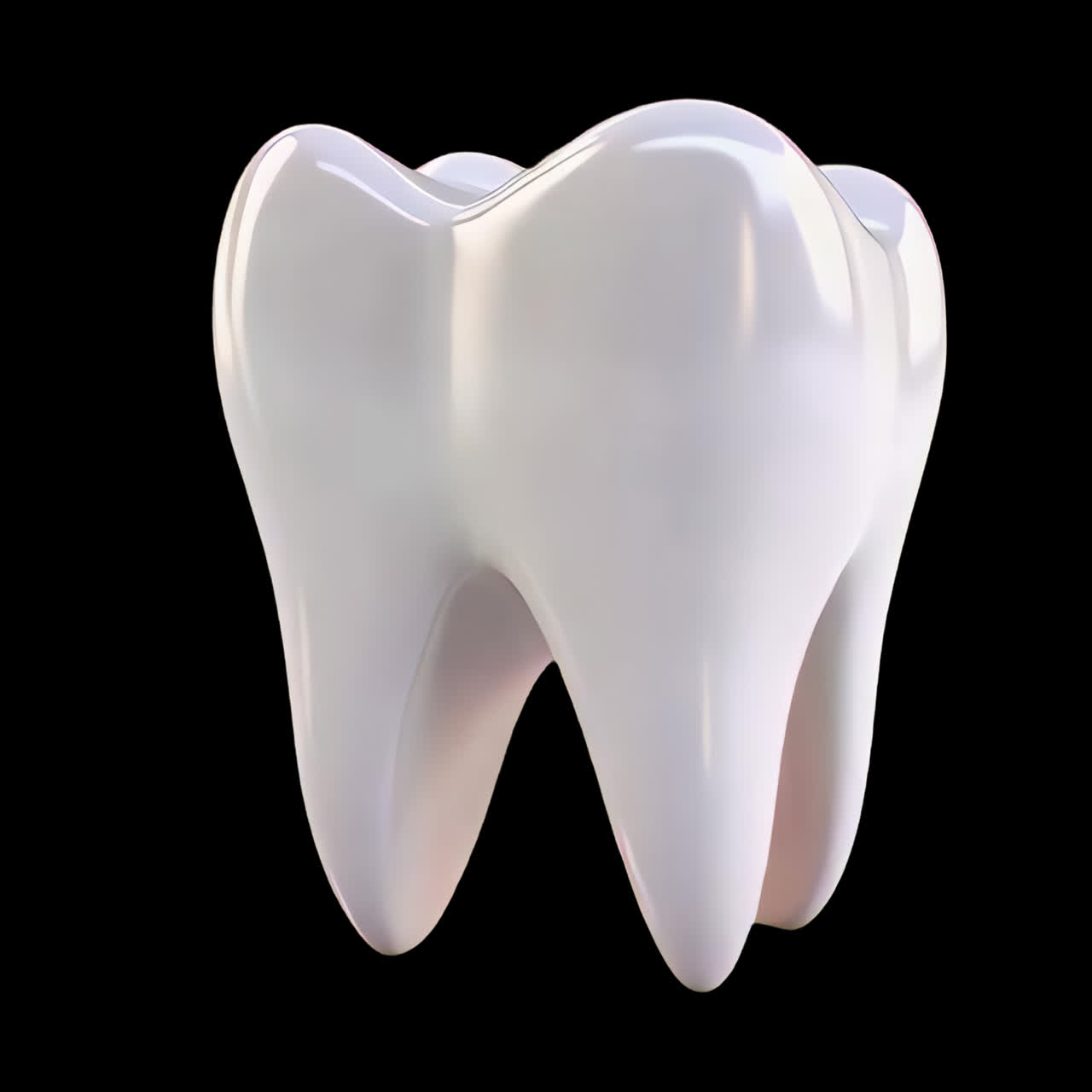 Realistic tooth animation isolated asset, transparent 4K video, alpha channel, ProRes 4444