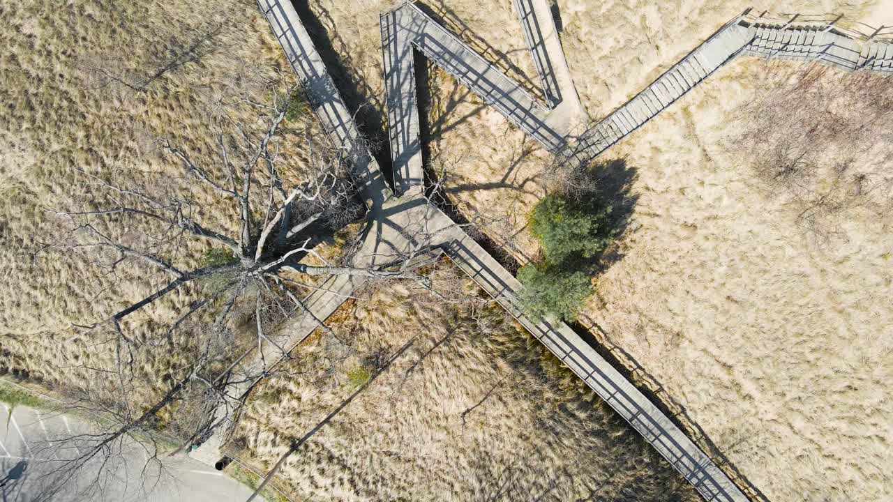 paseo marítimo a lo largo de las dunas del lago michigan
