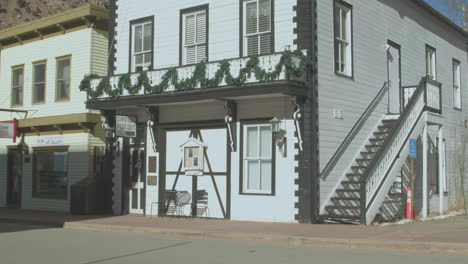 georgetown, colorado-november: winter on main street of georgetown, colorado