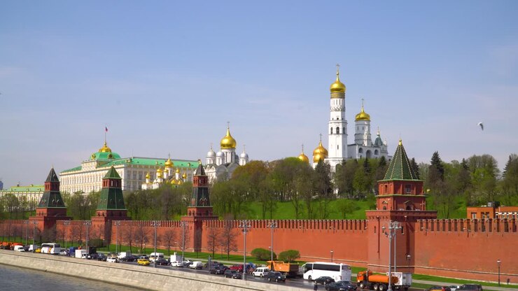 Kremlin, Moscou. Grand Palais du Kremlin. Clocher d'Ivan le Grand. Cathédrale de l'Archange. Cathédrale de l'Annonciation