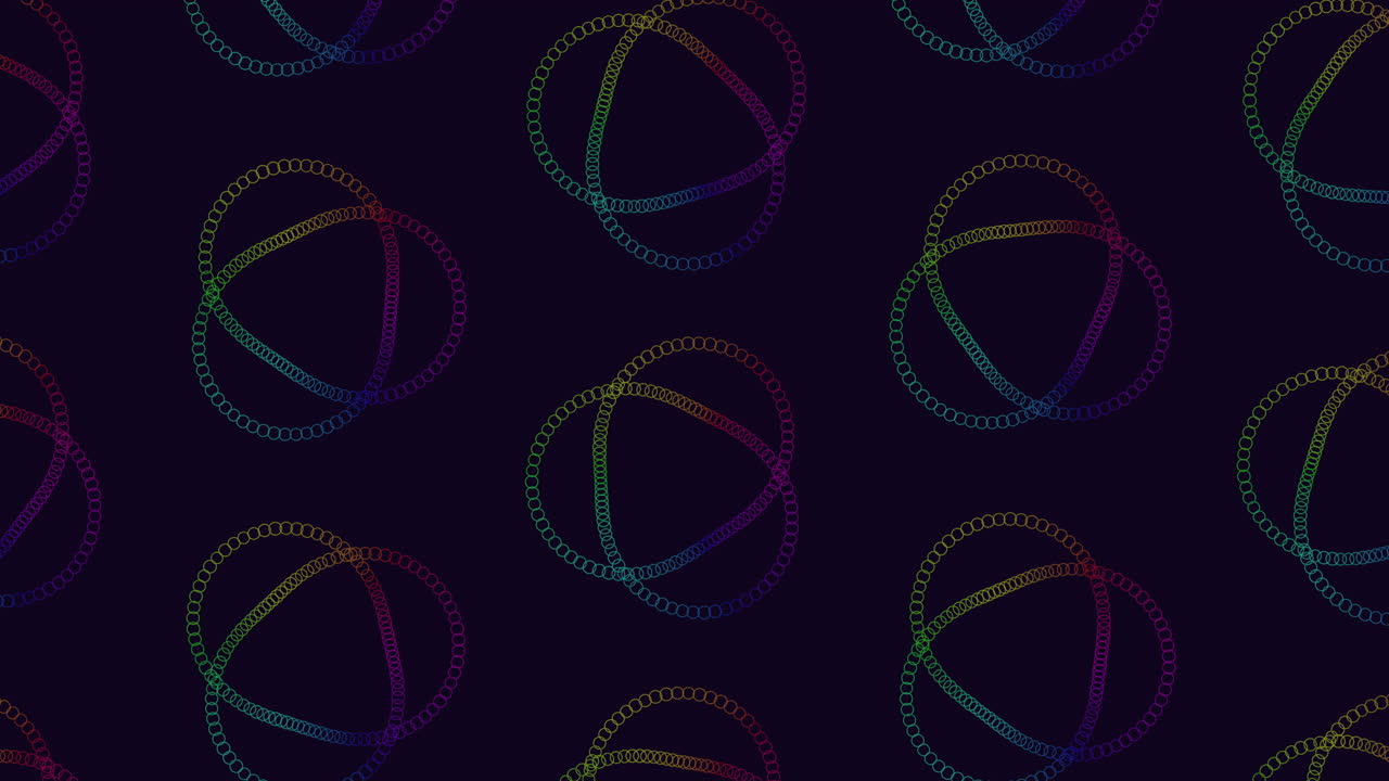 patrón de círculos abstractos de ilusión de arco iris en degradado negro