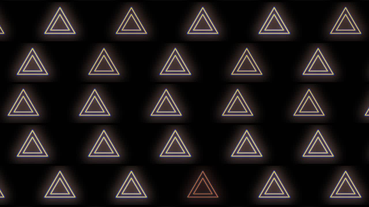 patrón de triángulos dorados con luz led en estilo club