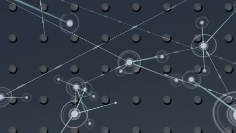 animation of networks of connections over white circles on grey background