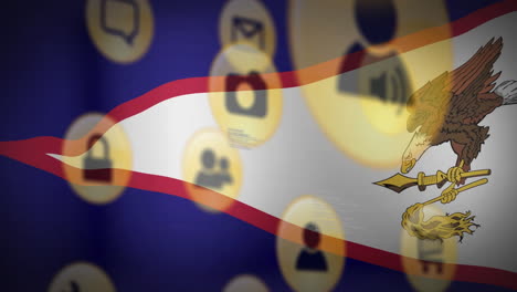 American-Samoa-flag-with-social-media-icons-animation-in-background