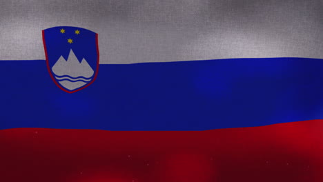 the slovenia national waving flag