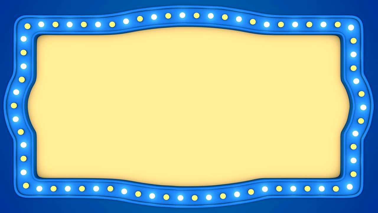 박이는 전구 파란색 빈티지 프레임 경계 화면 카지노 배경 루프