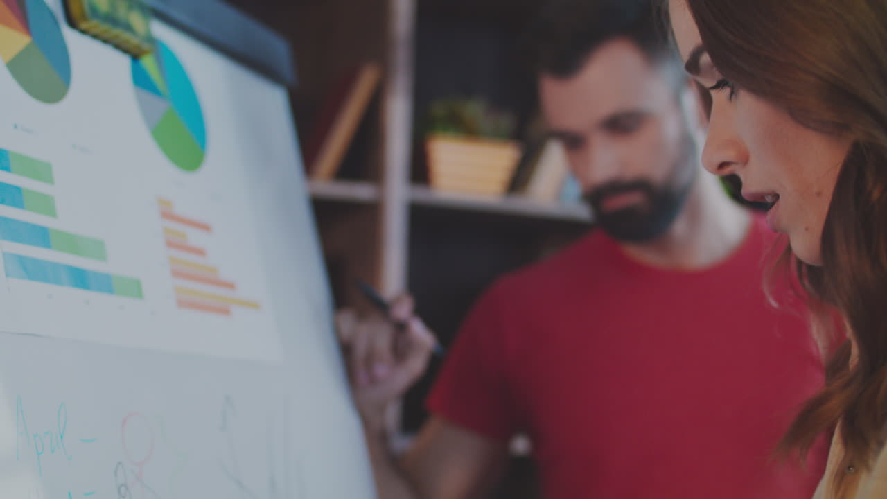 concepto de planificación de la estrategia. equipo de negocios de inicio trabajando en la pizarra blanca