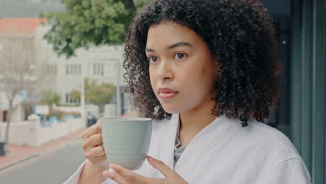 happy woman, morning coffee