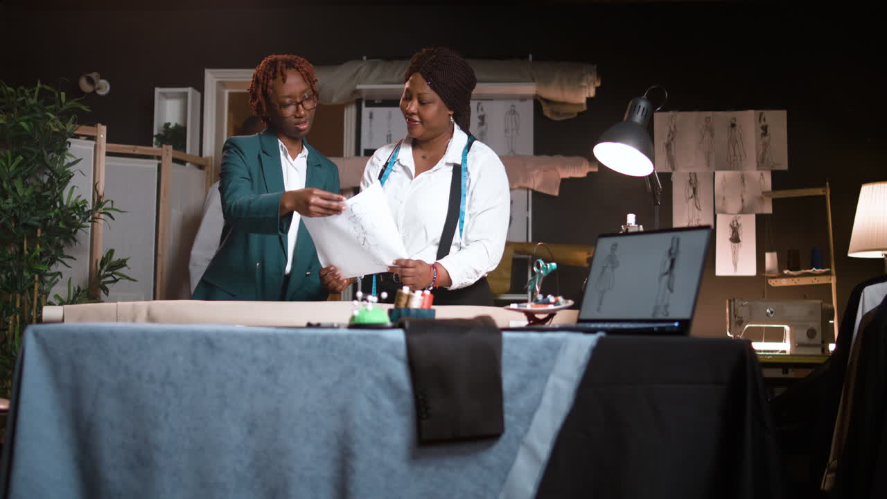 People in the tailor shop