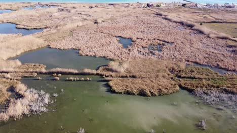 Mediterranean-sea-lagoon-Albufera-Natural-Park-nature-reserve,-Valencia-Spain