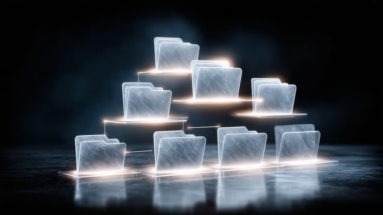 Dynamic Visual Representation of Organizing Digital Folders in a Structured Hierarchy: From Simplicity to Complexity in Data Management