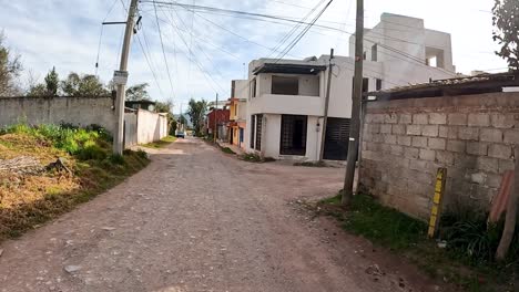 dirt road in a developing neighborhood