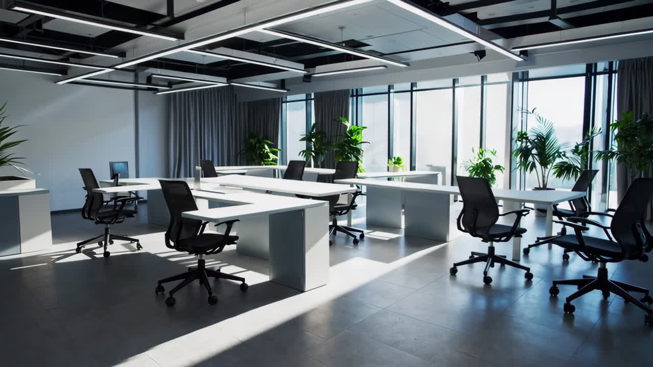Modern Open-Plan Office Space with Natural Light