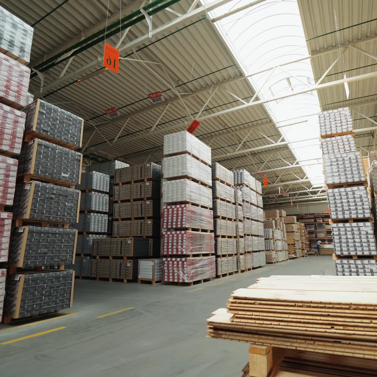 Factory for the production of parquet board. Manufacture of flooring, parquet processing