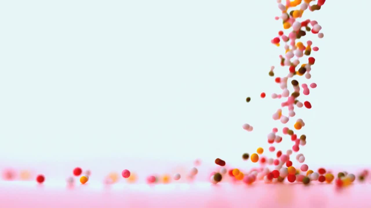 분홍색 표면에 뿌리는 뿌리