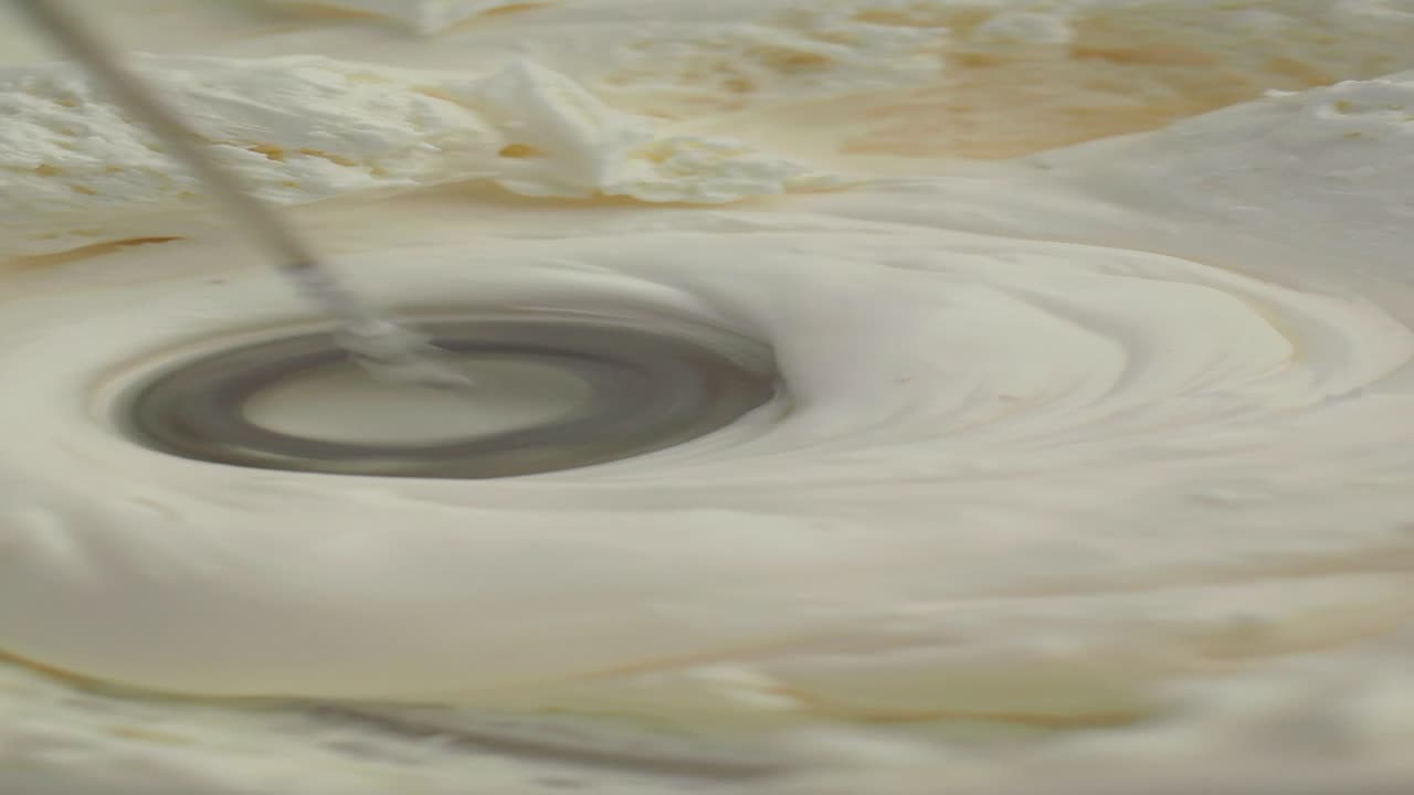 mezcla de crema batida y helado