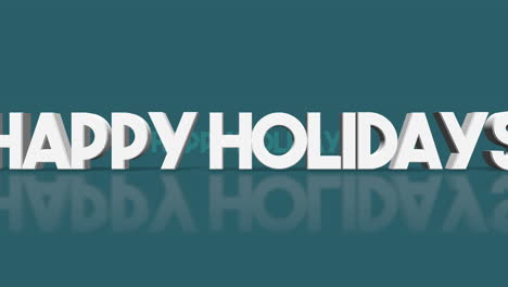 colorful 3d happy holidays on dark blue background
