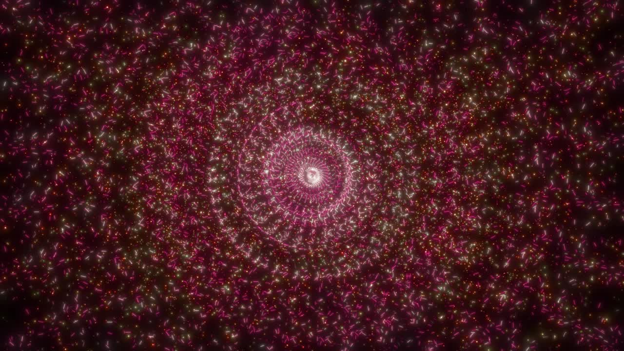 Loop Continuo di Vortice di Particelle Luminose Rosa e Oro