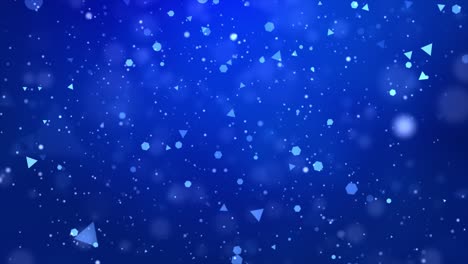 abstract blue geometric particles