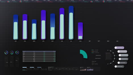 dynamic data visuals for business info graphics, animated charts, and data-driven insights for a business meeting mock-up