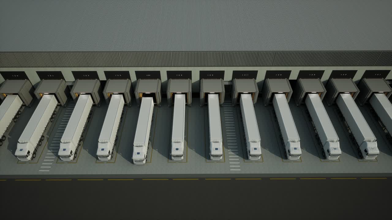 Trucks Loading at Warehouse