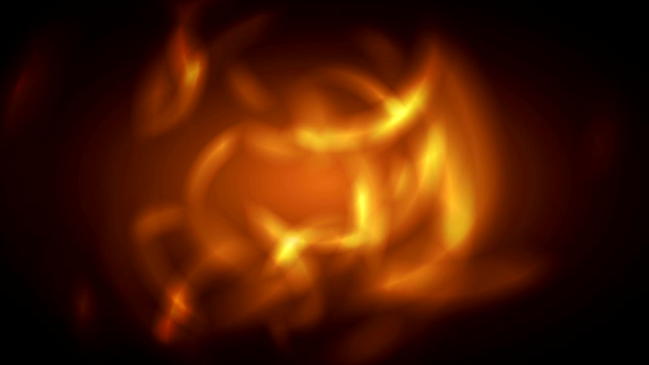 círculos luminosos de color naranja oscuro animación de video