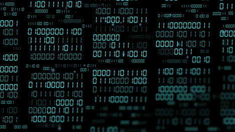 Animation of binary coding and data processing