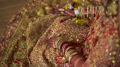 An-up-close-portrait-of-a-gorgeous-traditional-Asian-bride-looking-radiant-and-beautiful