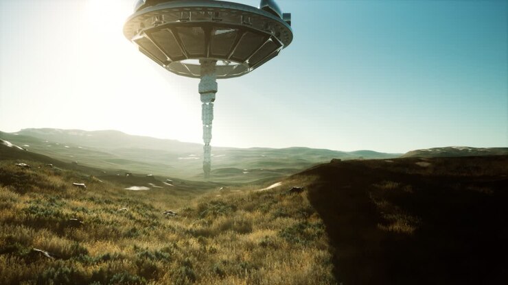 unidentified flying object at the Earth