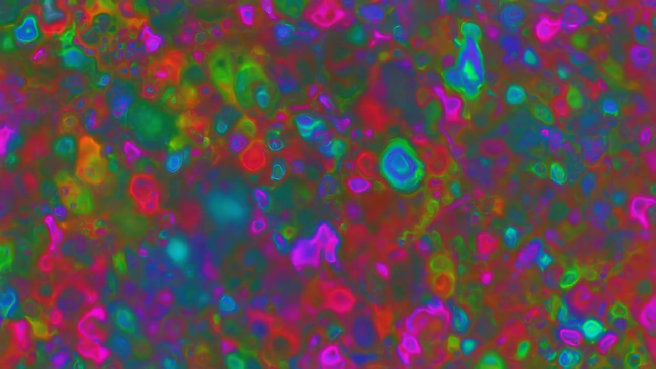 Sfondo animato astratto con vivaci colori liquidi fluorescenti