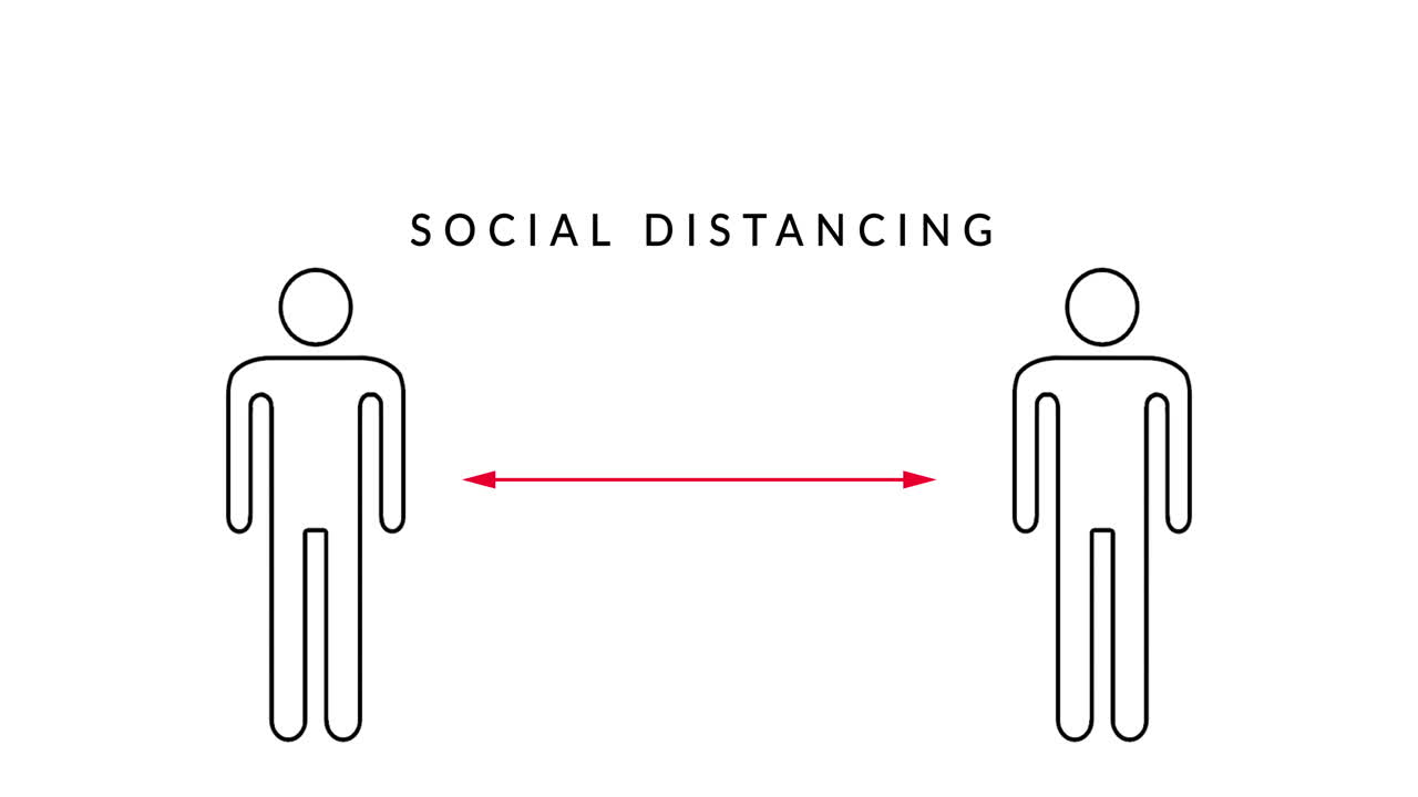 ковид 19 социальное дистанцирование анимация коронавирус 6