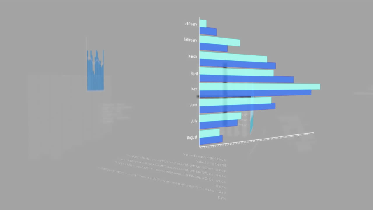 animación del procesamiento de datos sobre formas