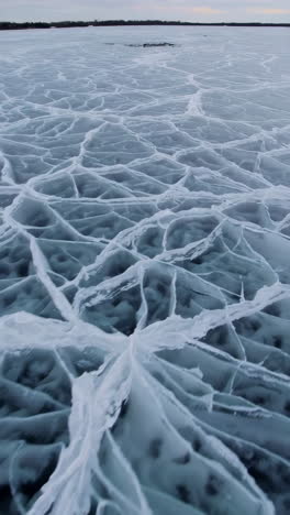 frozen lake ice patterns