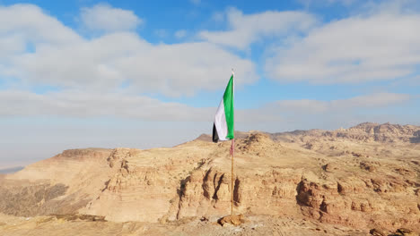 popchnij do jordanii flagę na słupie flagowym patriotycznie i z siłą