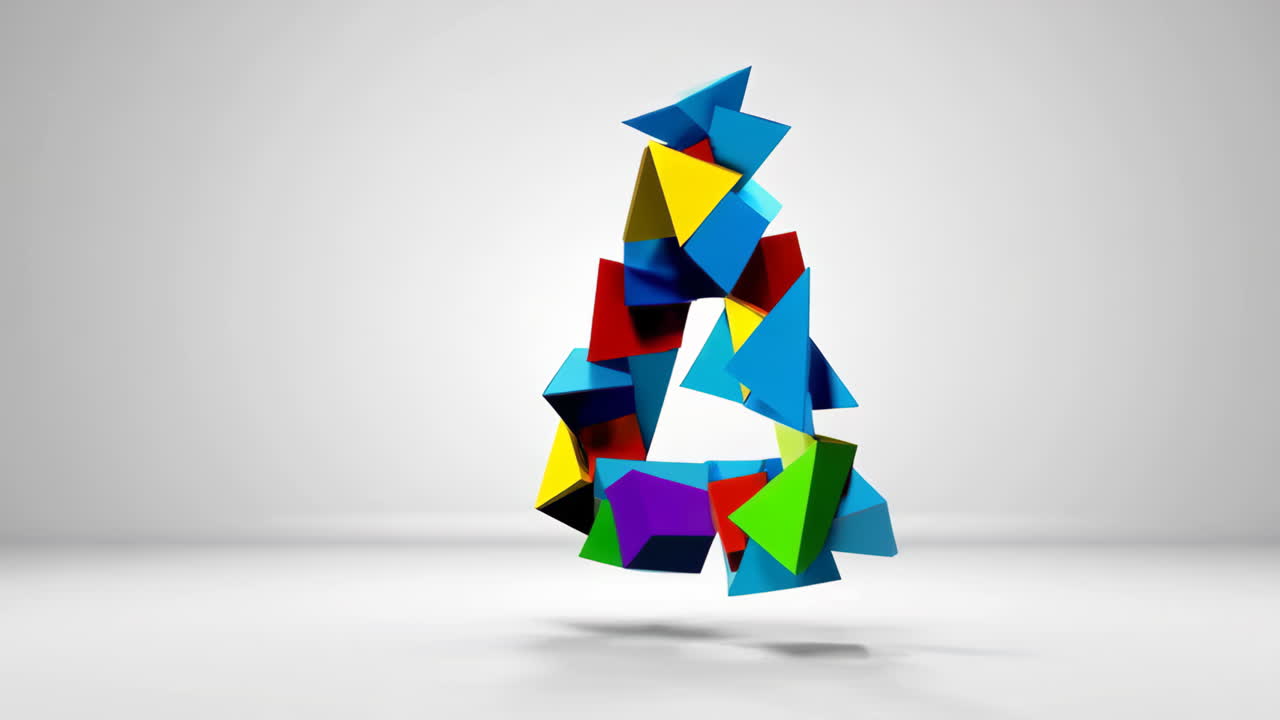 추상적인 다채로운 기하학적 모양