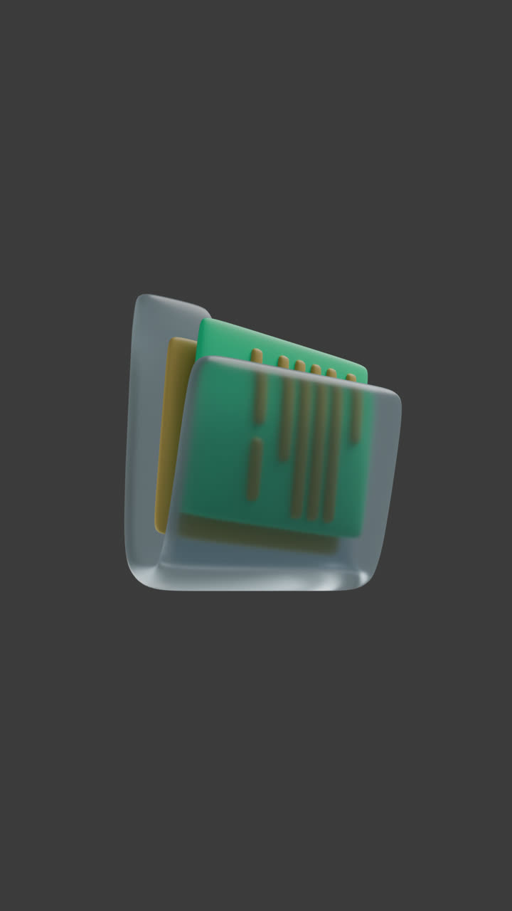 Transparent 3D Folder Icon