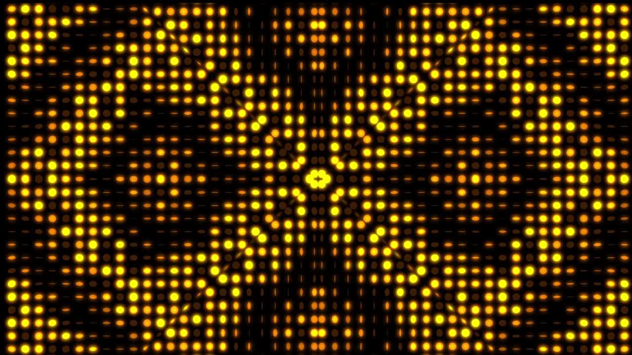 Golden Geometric Light Pattern